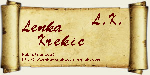 Lenka Krekić vizit kartica